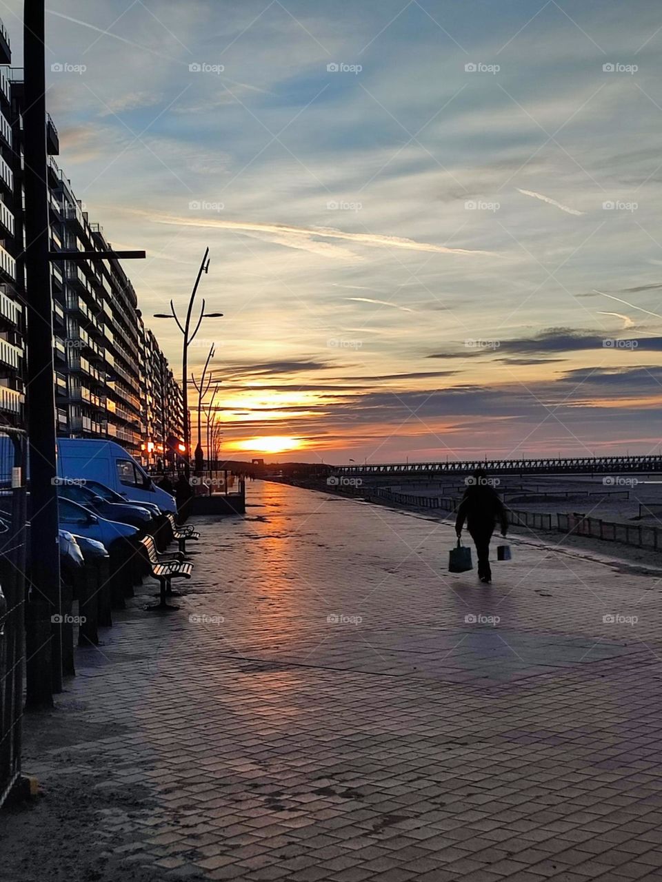 Nightfall in blankenberg