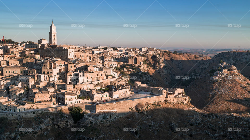 View of the stones of Matera (Sassi di Matera)