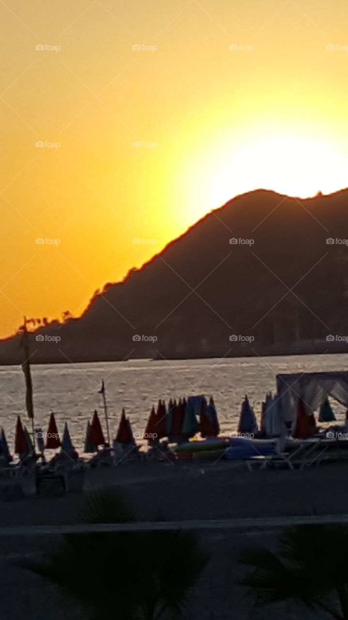 sunset in Alanya