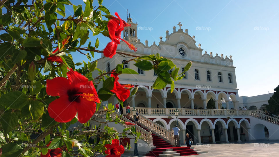 tinos island. greek orthodox church