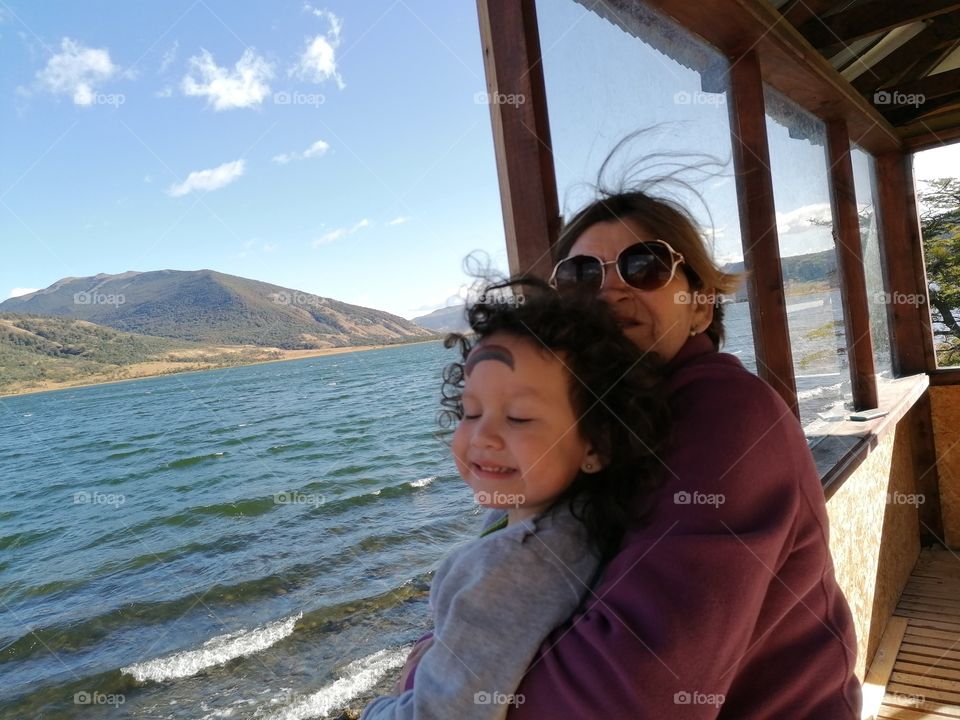 Baby and grand mother