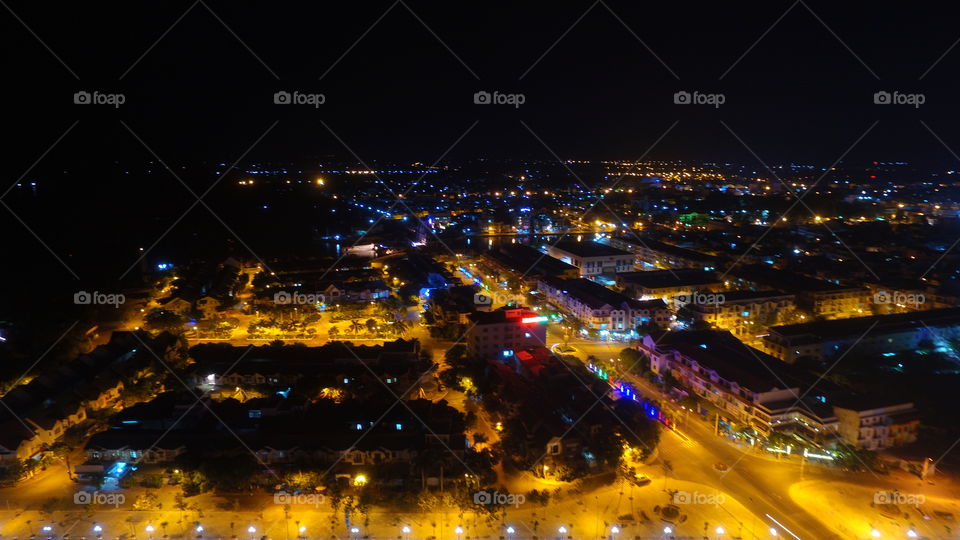 City, Dusk, Downtown, Blur, Evening