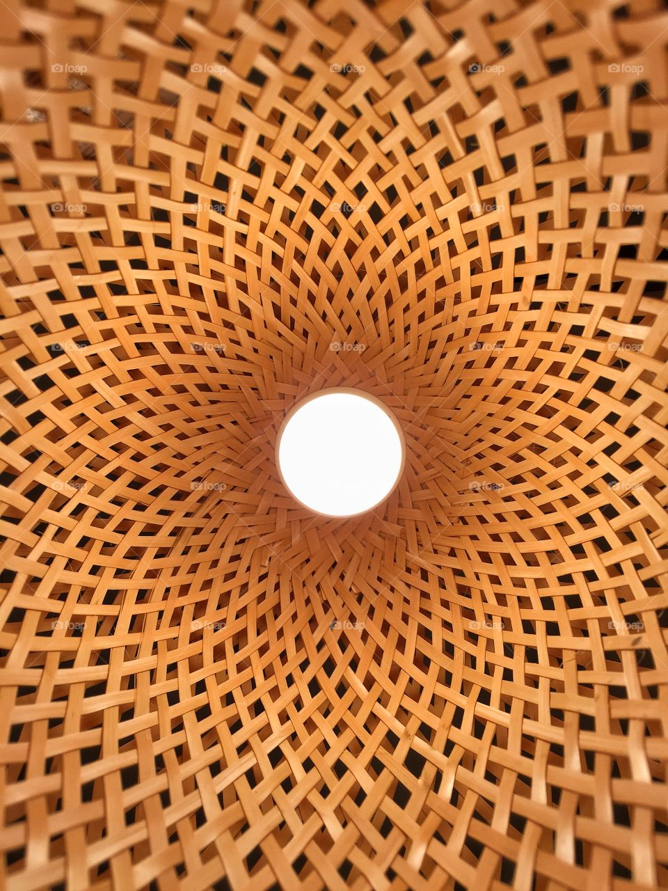 Abstract wicker lamp
