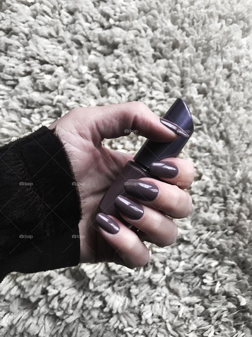 Plum purple nail polish 