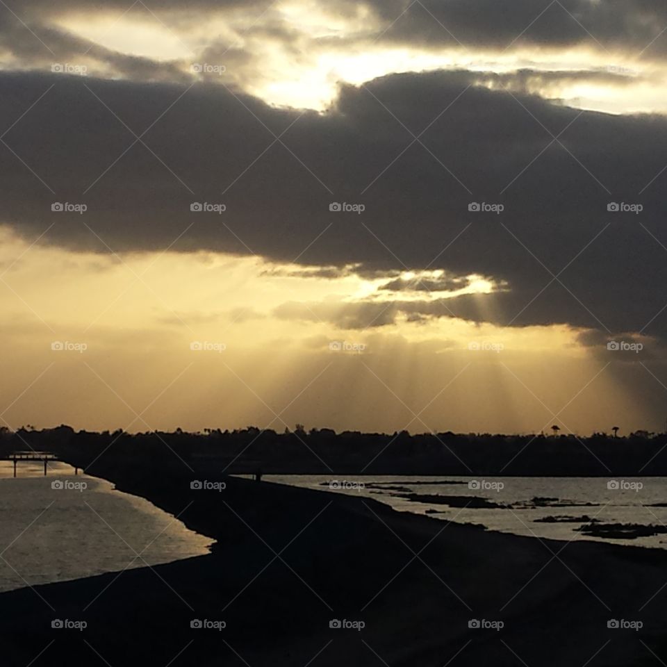 sunbeams over the reserve