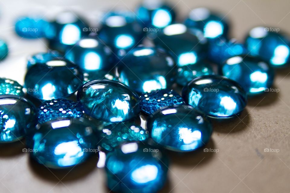 Blue glass stones