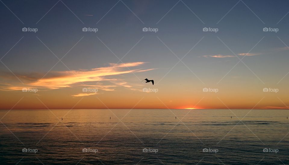 Sunset in Santa Monica. Sunset in Santa Monica - Los Angeles - California