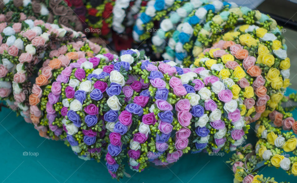 head adornment. wreath