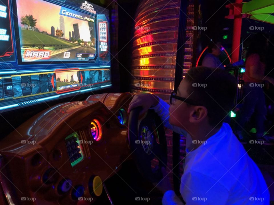 Racing Car Game at the Arcades
