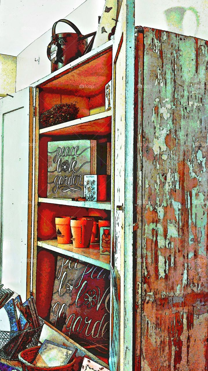 Quaint Country Store. shopping on Christmas eve.  In Boise, Idaho.