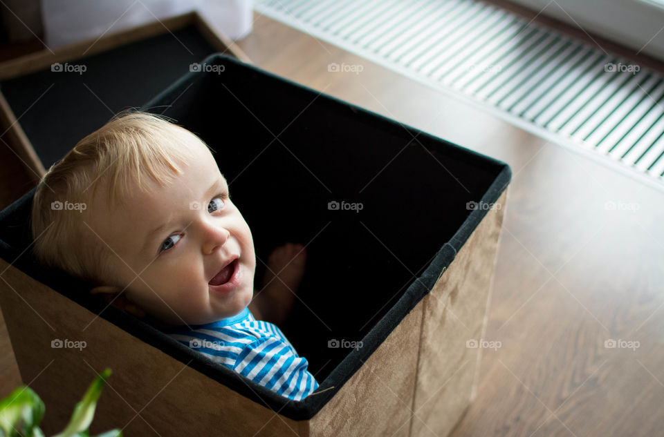 happiness . kids love boxes like cats