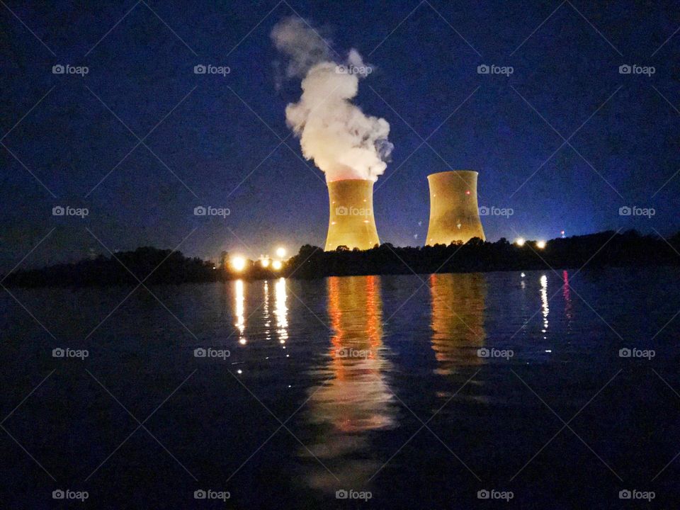 Cooling Towers at Night