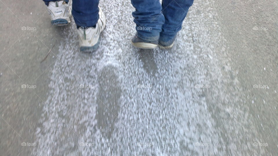 Foot, Steps, Man, Outdoors, People