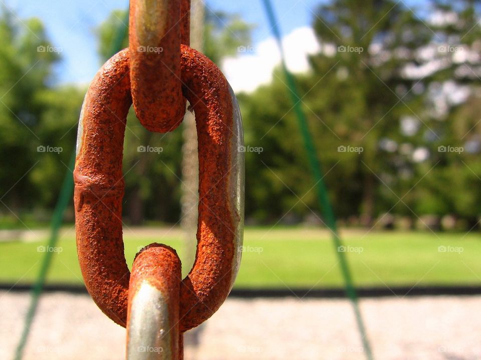 Rusted swing chain