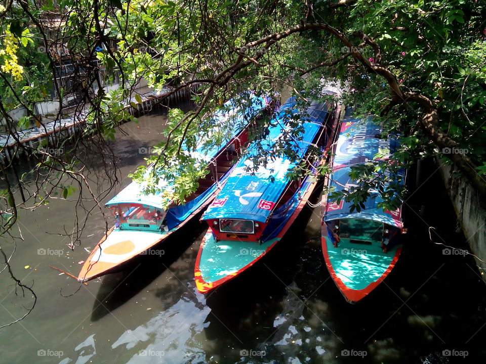 express boat. in khlong saen saeb bangkok thailand