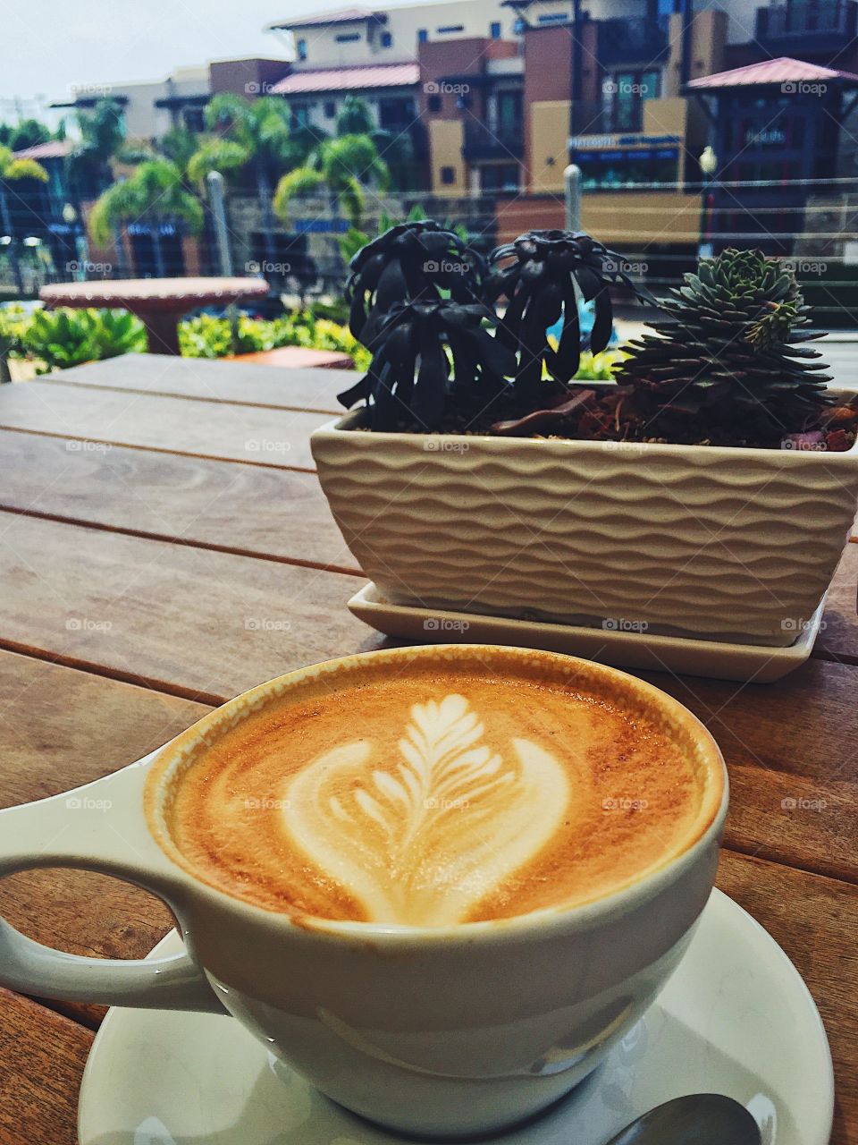 Turkish latte with a view. 