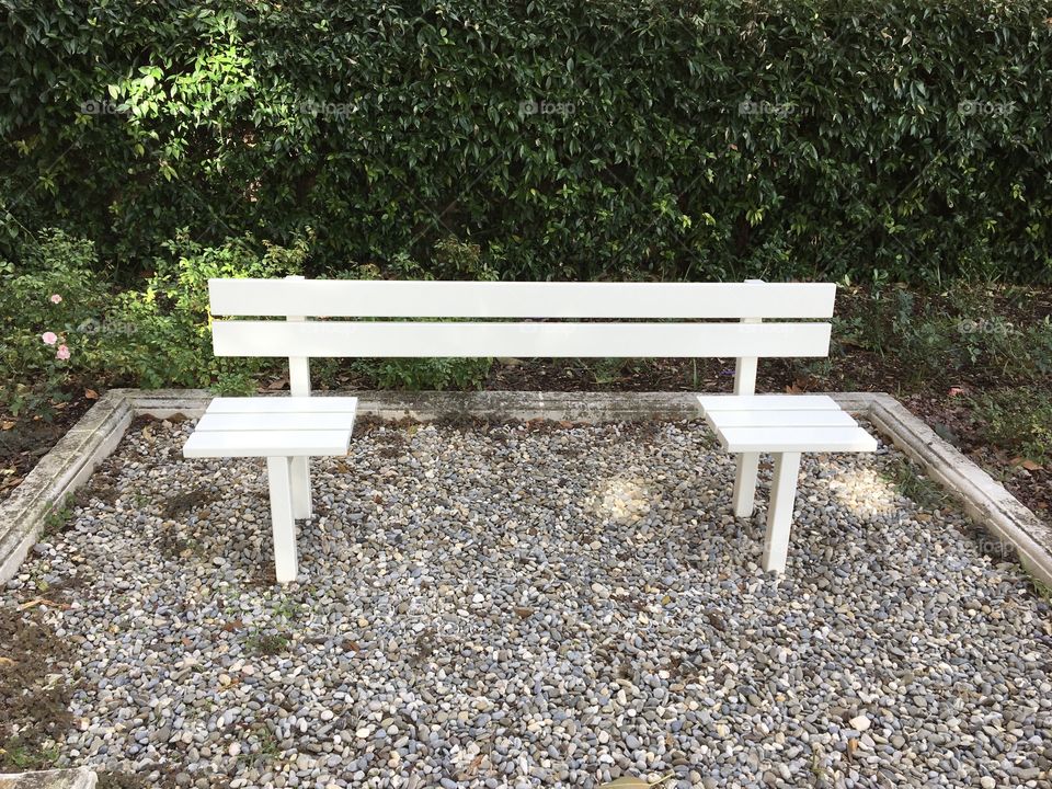public bench for social distancing