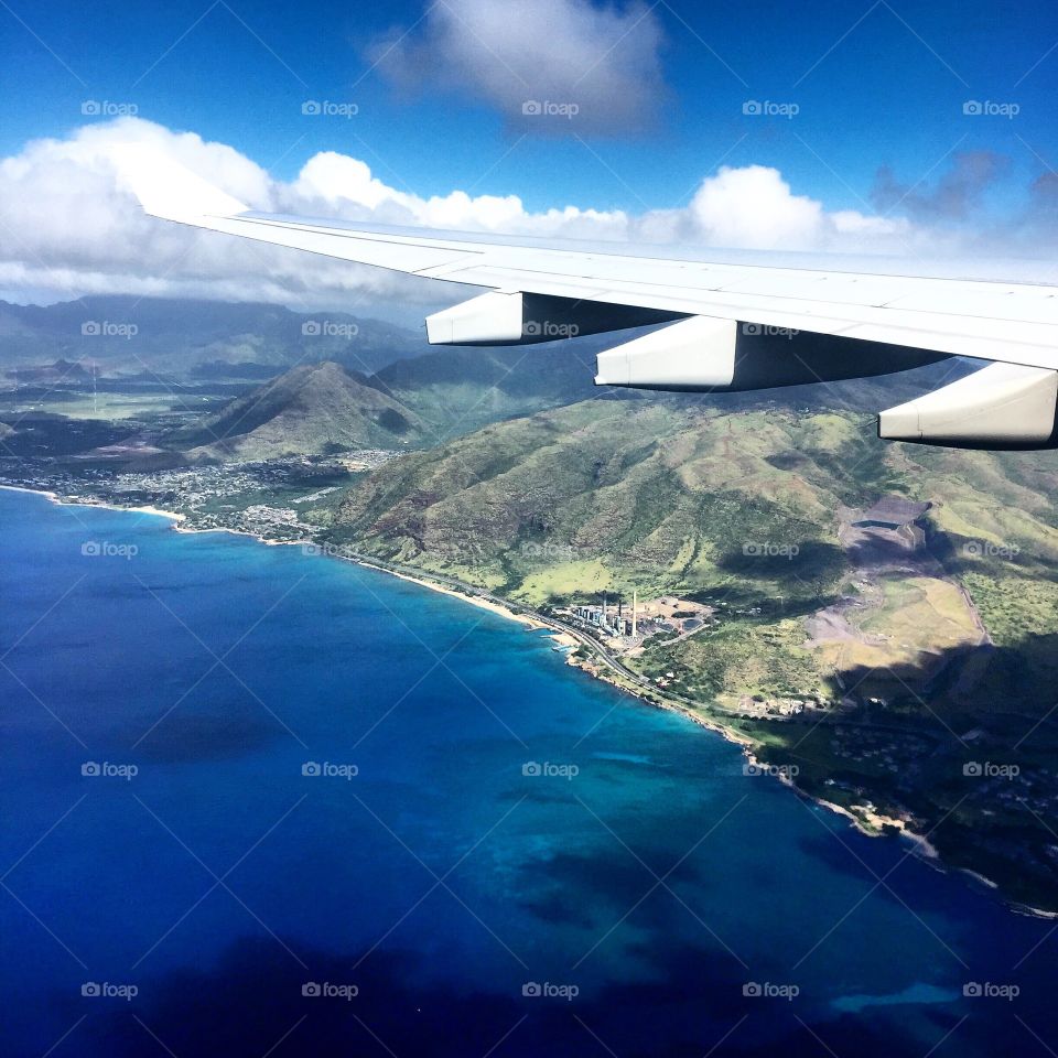 Flying over Hawaii