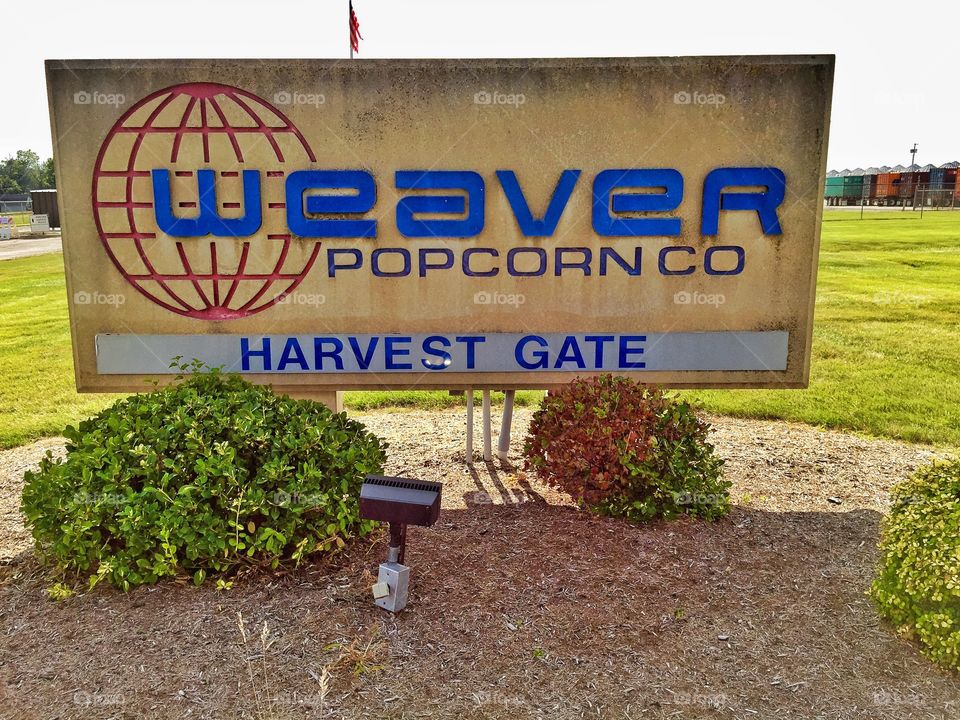 Weaver popcorn sign