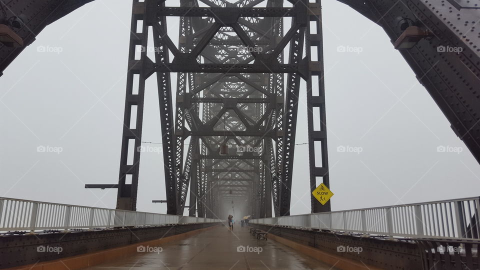 Foggy day at the walking bridge