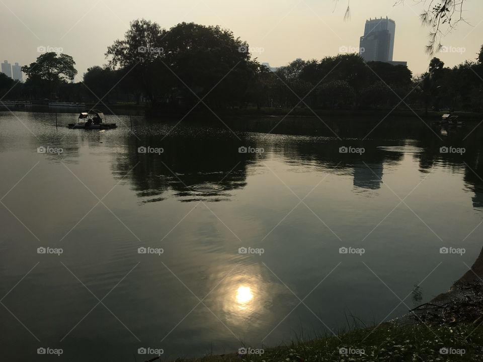 The sun in the water
