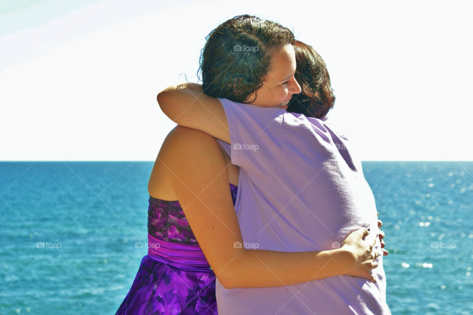 sky family mother hug by somebeach