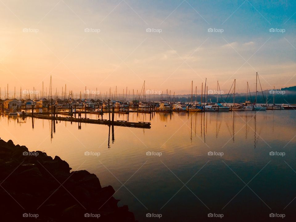 Winter Sunrise at Poulsbo Marina