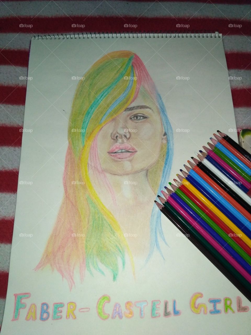 Faber Castell color pencils girl