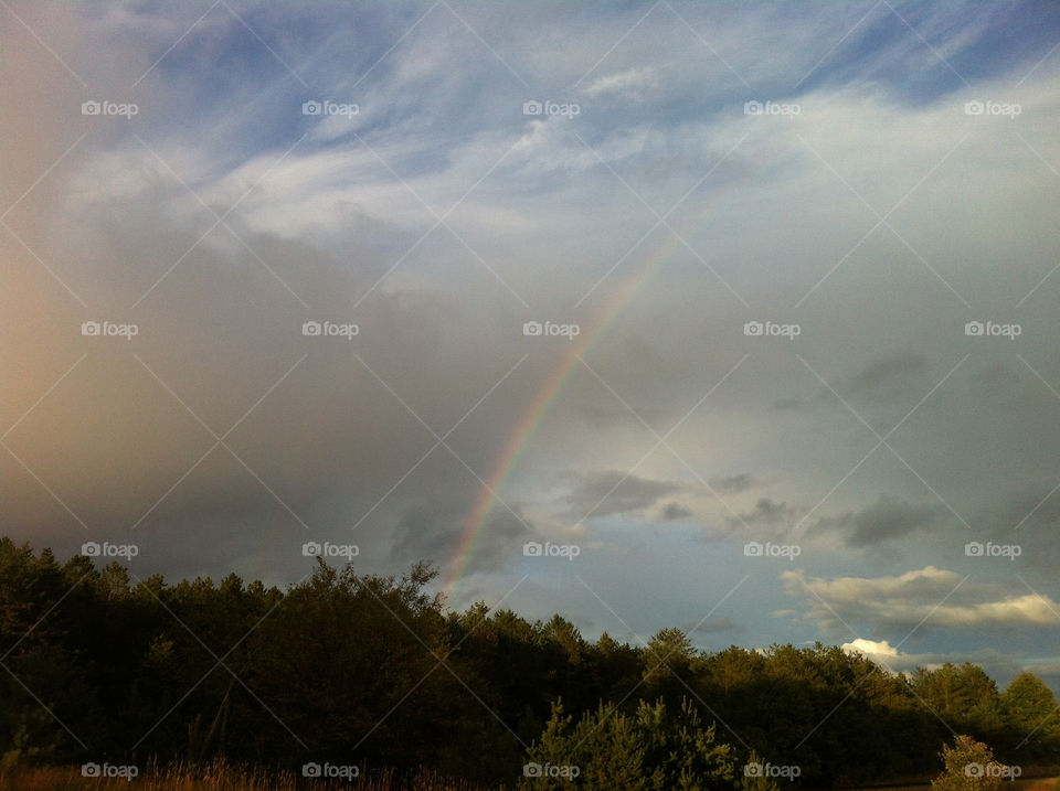 sky colors clouds rainbow by serenitykennedy