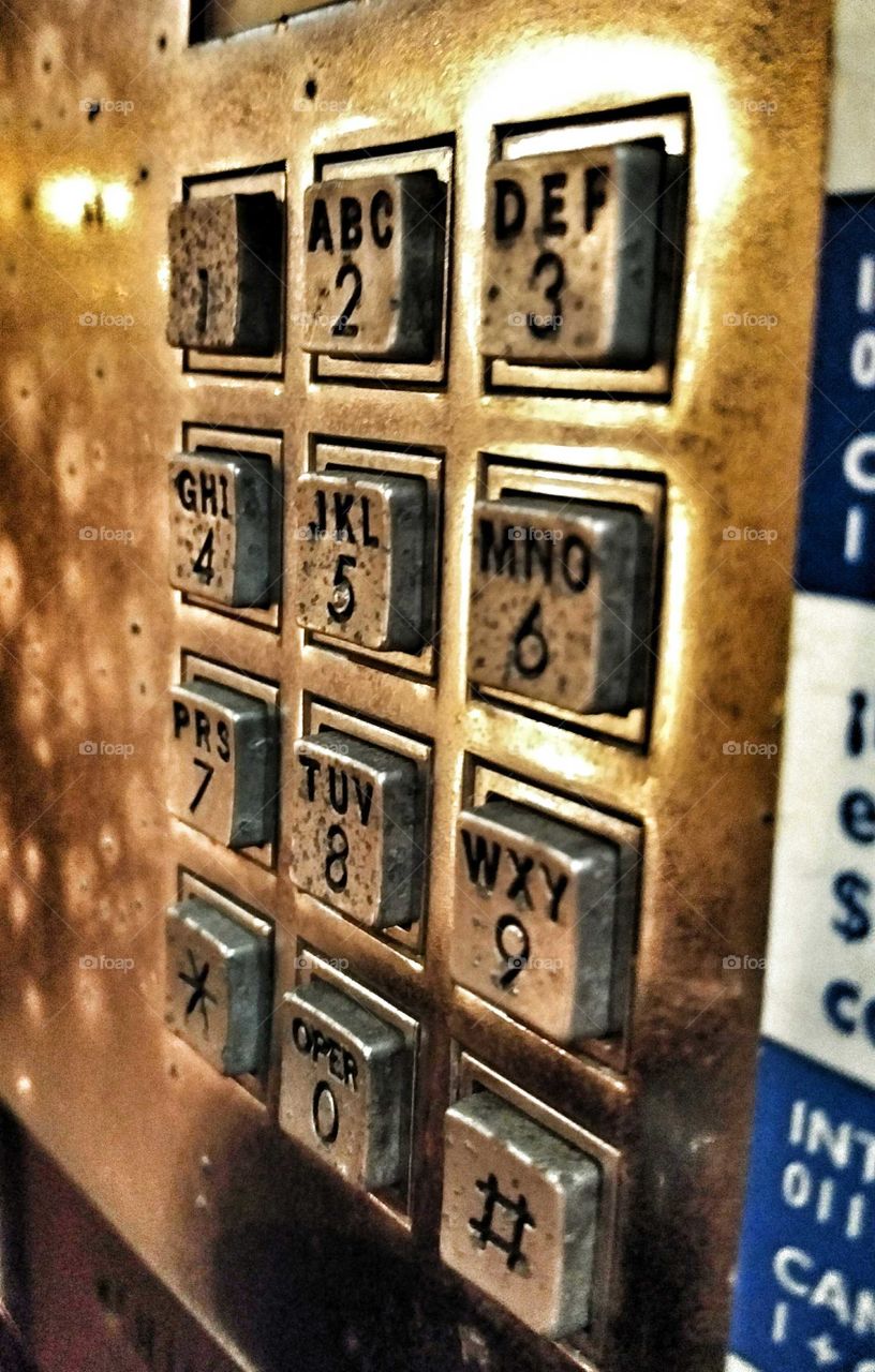 Old Phone Booth Number Pad