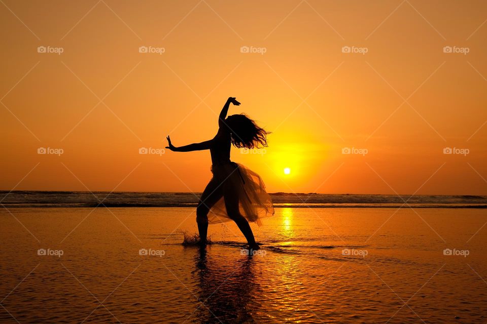 Dancing with sunset
