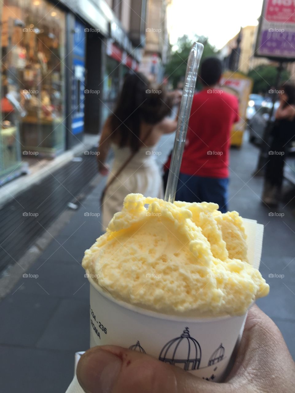 Italian Cream. It was a hot and sultry afternoon in Rome and I decided, dinner had to be cold and sweet.