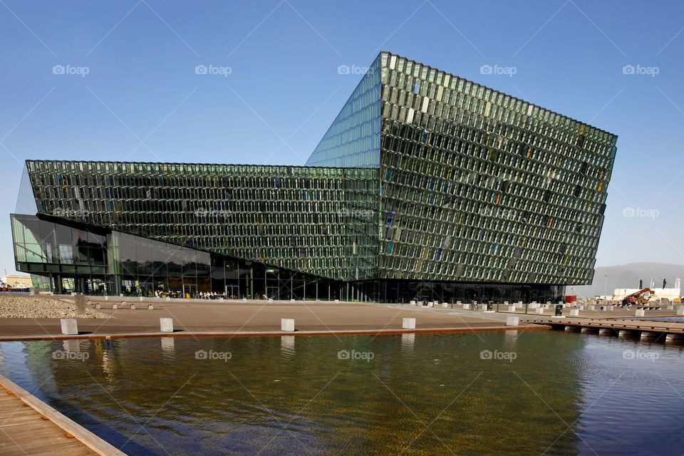 Harpa consert house on Iceland. 