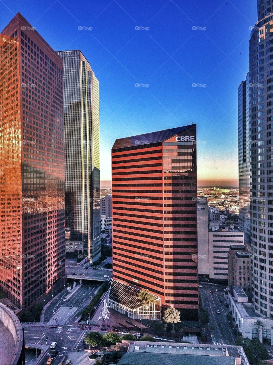 Contrast of Downtown LA 