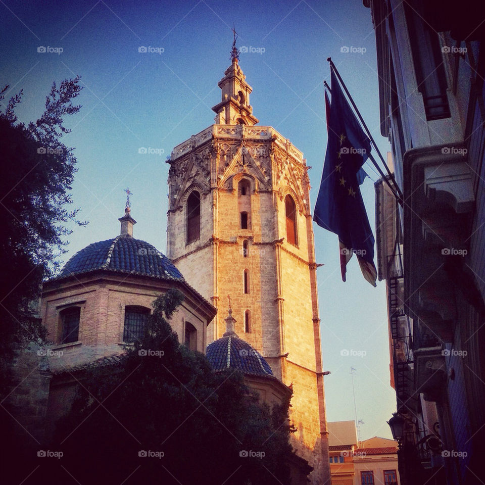 sky city flags tower by benjaminet