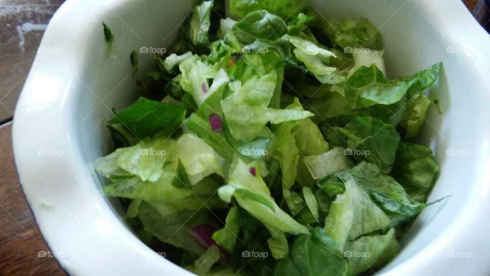 Chopped lettuce