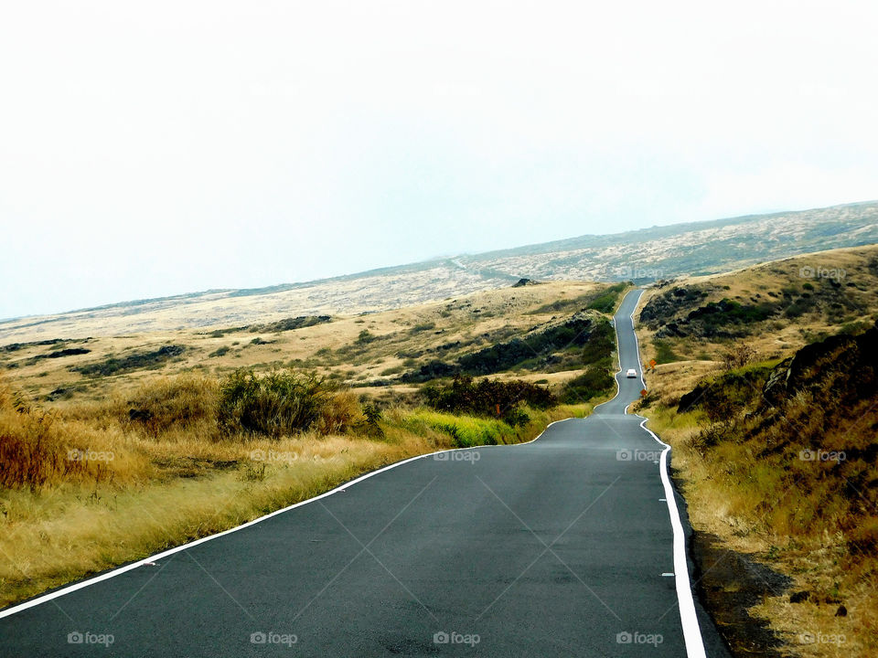 Scenic view of an empty road