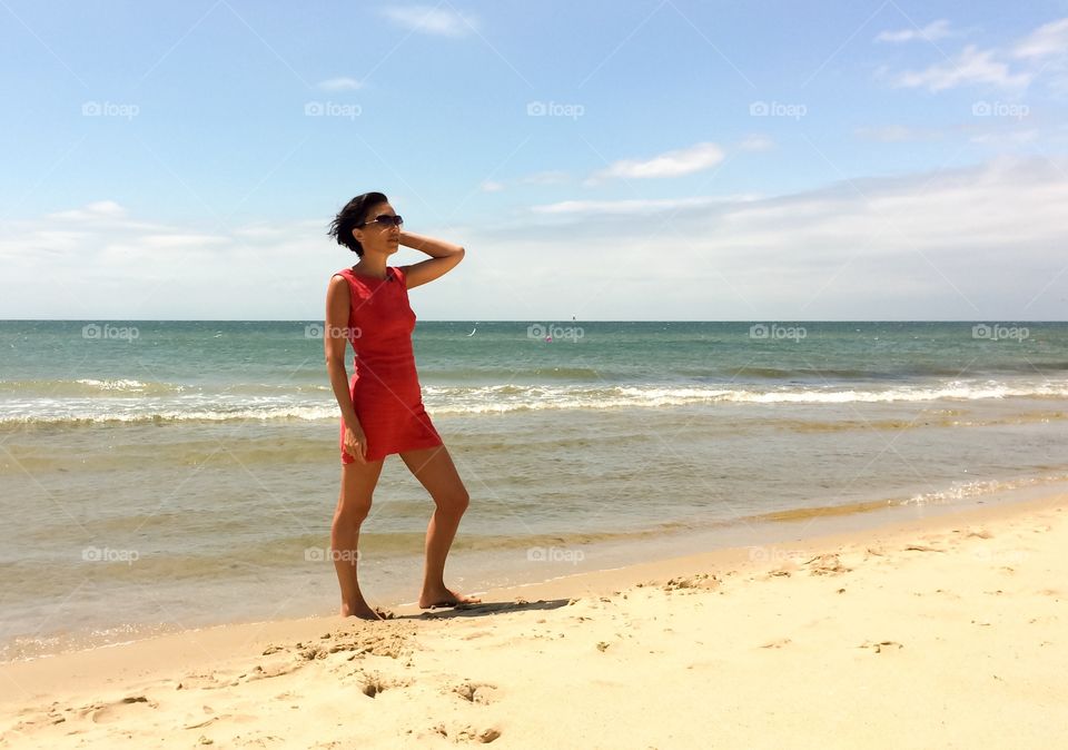 Woman at the seashore