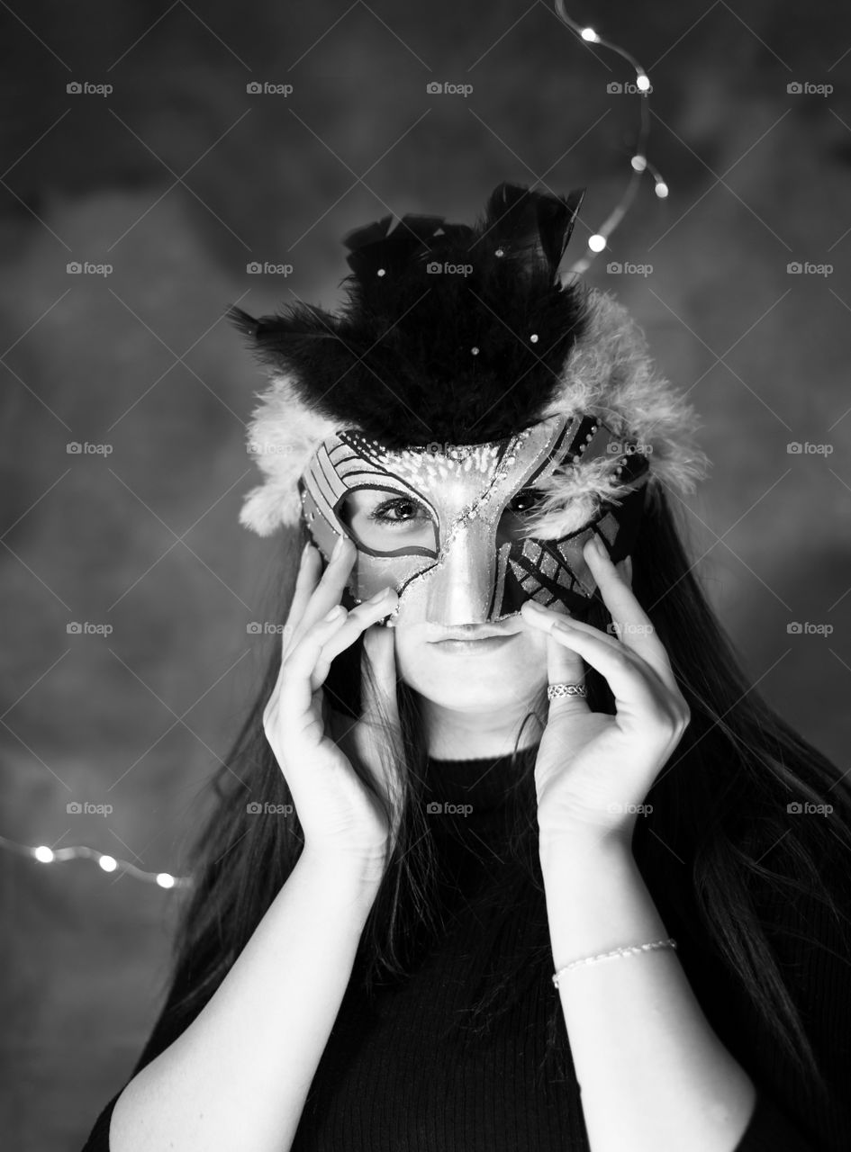 woman in venice mask