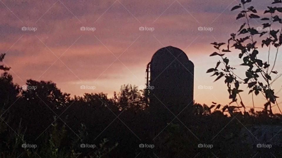 Silo at Dusk