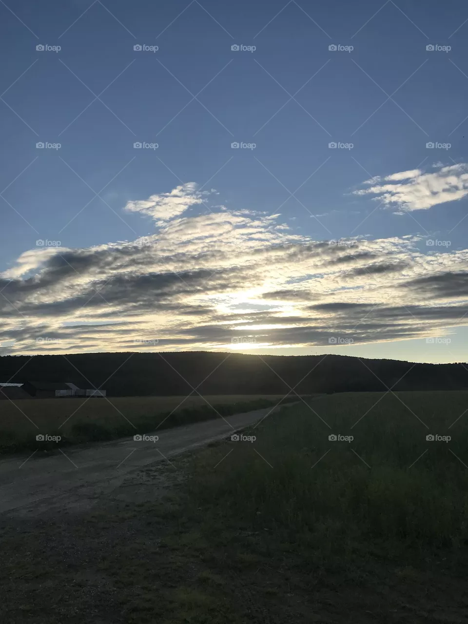 Sun setting