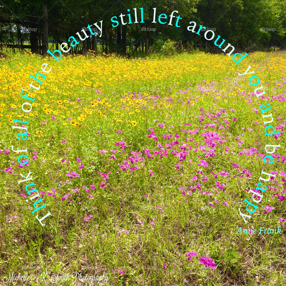 Wildflowers with Anne Frank Quote