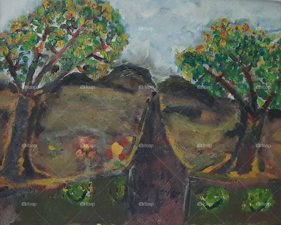 Path on a Field, by a Child