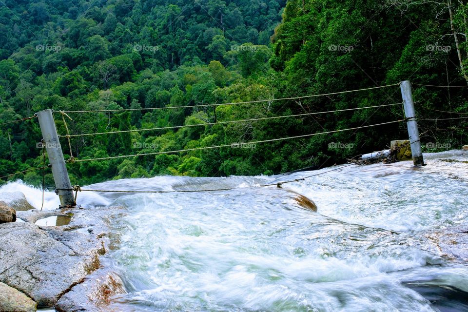 Stream ends and waterfall begin