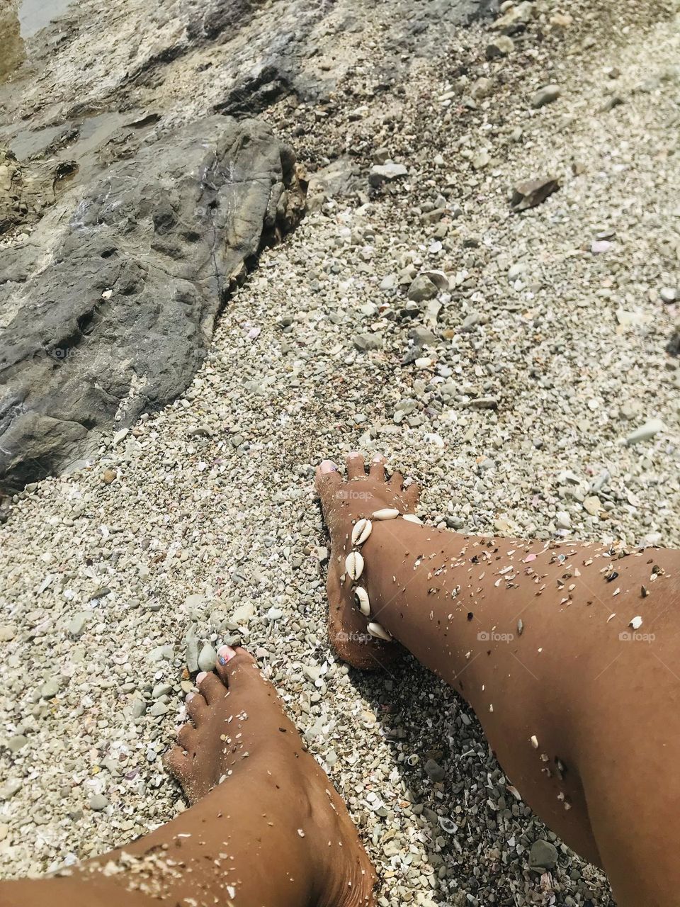 Pies con arena 