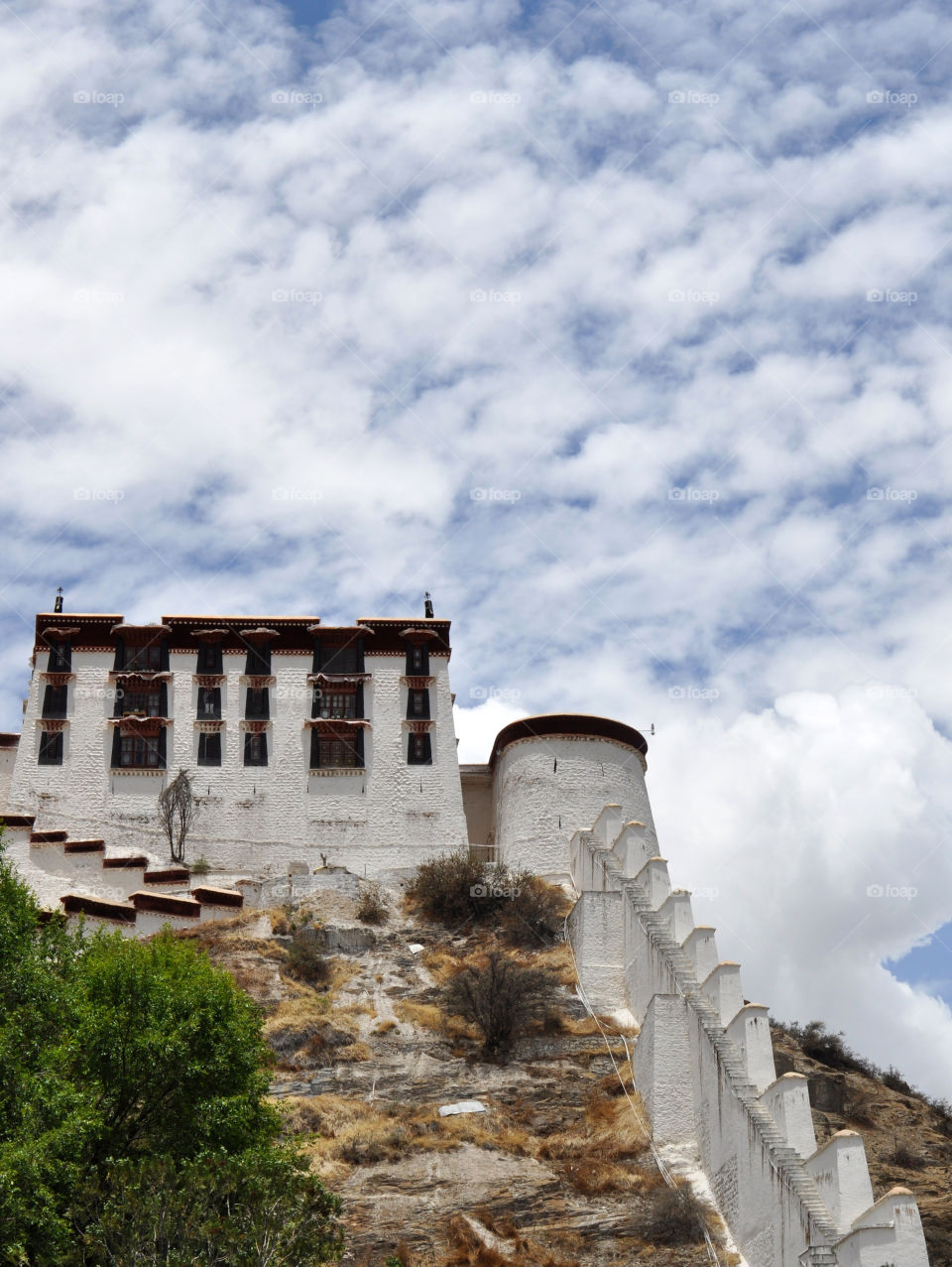 Lhasa. Stairs of Patala residence in Lhasa 