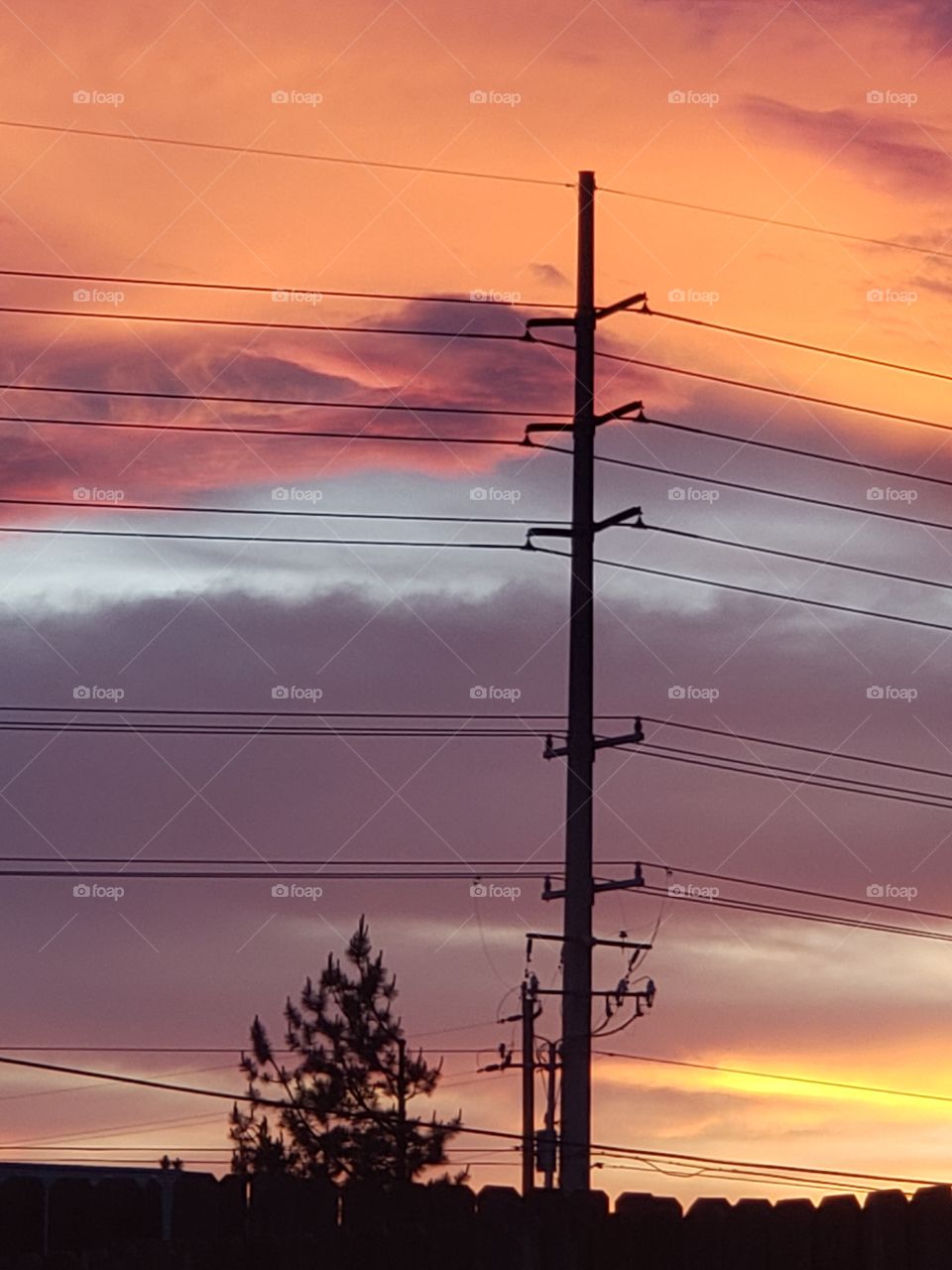 spectacular colorful sunset