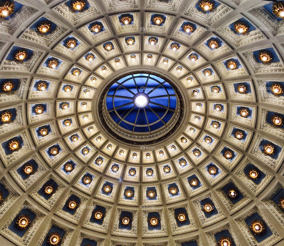 LOW angle view of ceiling of a church