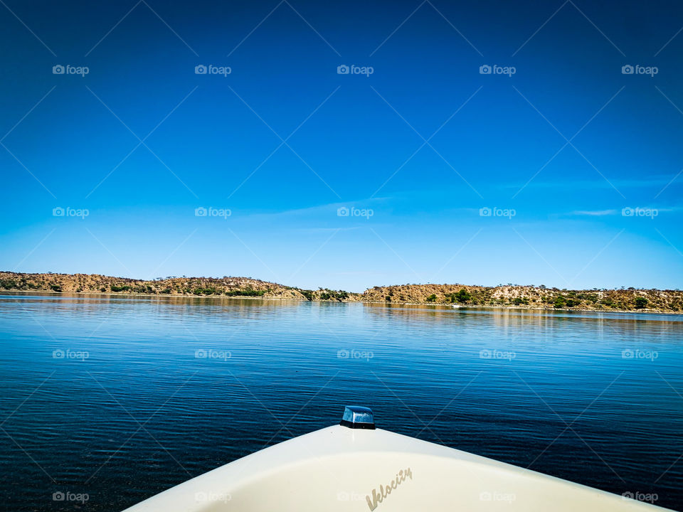 A beautiful view of the lake banks from a bank.