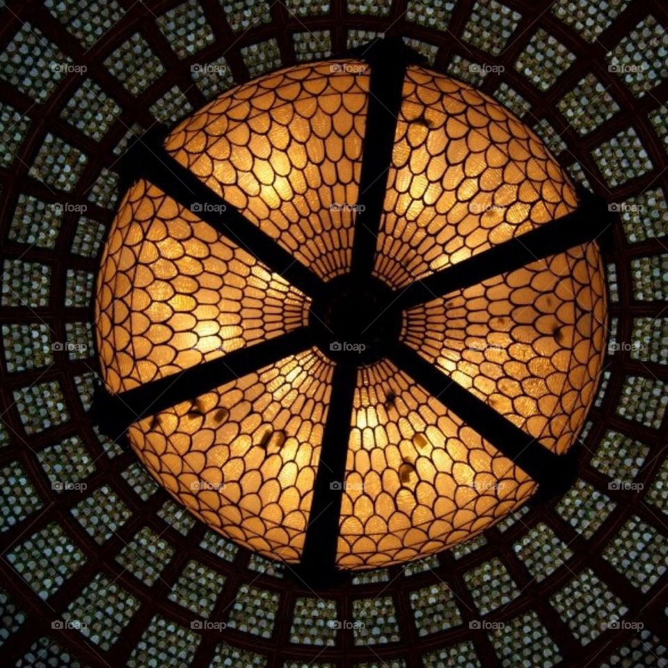 Ceiling inside building in Chicago.